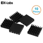 En-Labs 10 шт. анодированный черный алюминиевый радиатор 19x19x5 мм, электронный радиатор охлаждения, видеокарта, IC, охладитель материнской платы