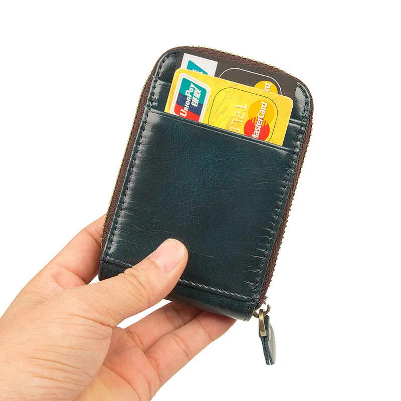 С защитой от RFID для карт бумажник Мода кредитной карты держатель из натуральной
