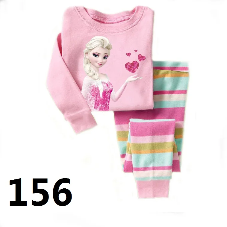 2016 Комплект одежды для детей пижама девочек комплект ночного белья с