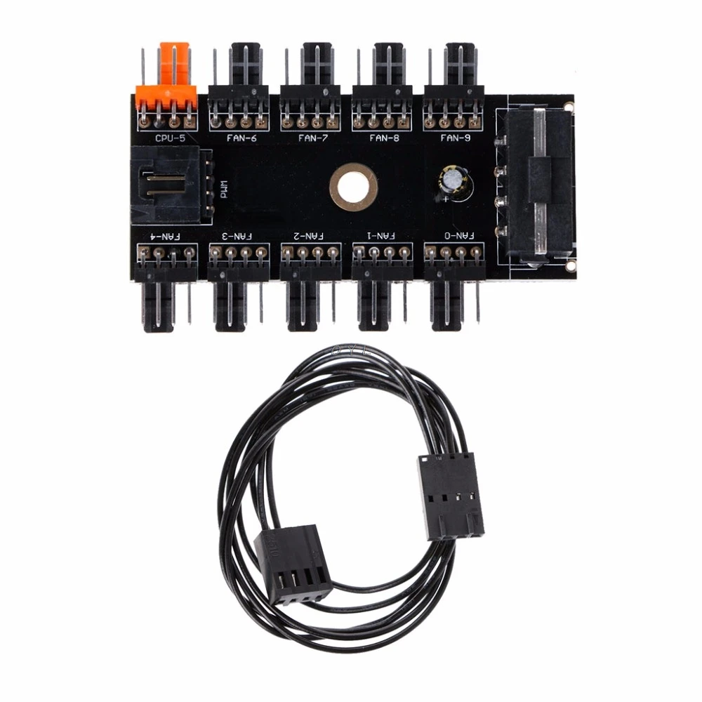 Двухсторонний блок питания IDE Molex Эва 1 10 каналов PWM охлаждающий вентилятор 4