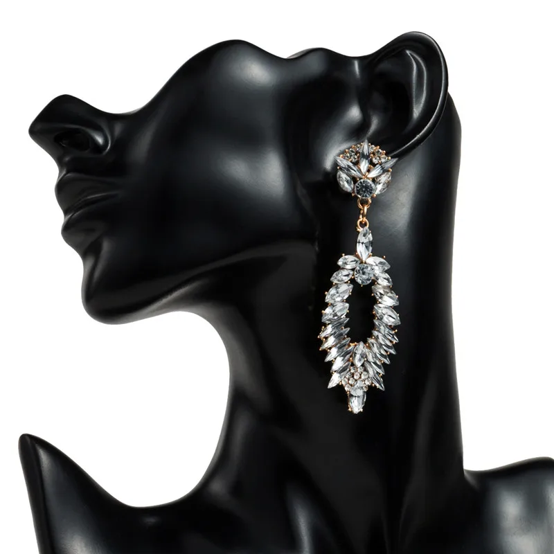

Exaggerated Multilayer Resin Crystal Geometric Drop Dangle Earrings for Women