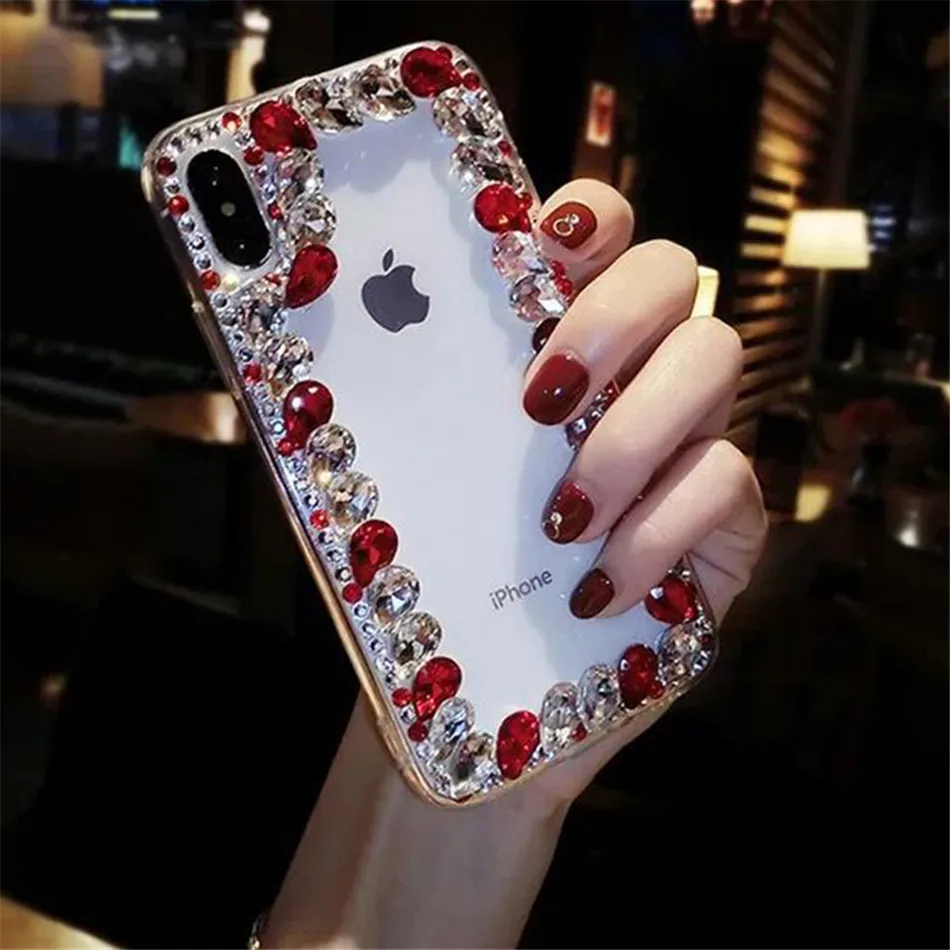 XINGDUO For Huawei Mate 20 Pro luxury Rhinestone Soft edge acrylic Diamond Clear Crystal P20 PRO Lite | Мобильные телефоны и