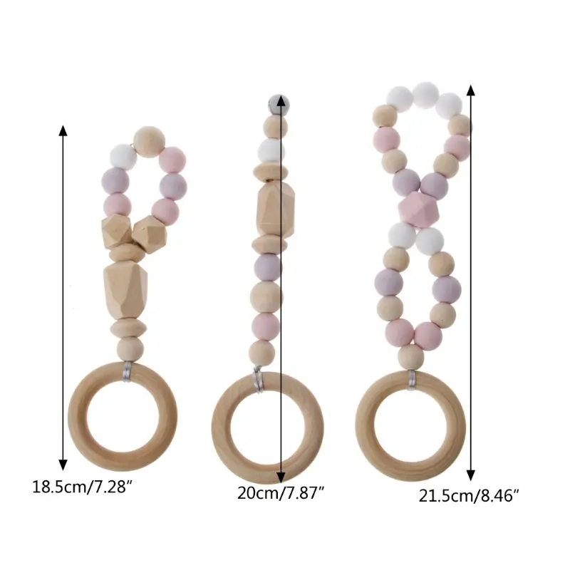

Baby Teether Handmade Wooden Baby Play Gym Toys Nursing Rattles Teether Sensory Activity Toy Newborn Shower Gift Baby Chew Toys