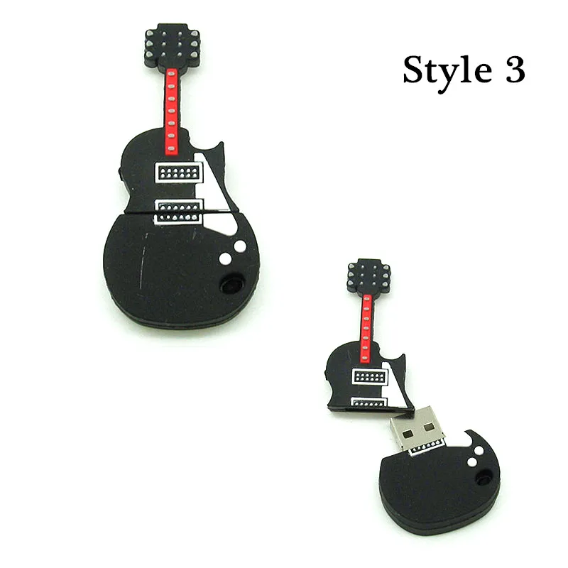 6 видов стилей мультфильм музыка Гитары usb флэш диск Memory Stick накопитель реальная