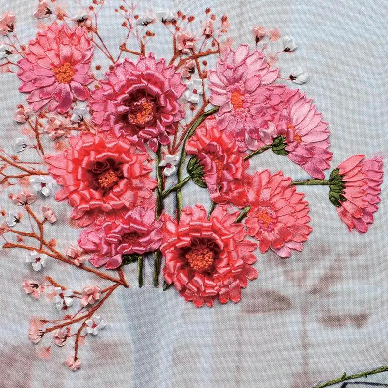 Пасторальная лента вышивка новинка для гостиной Настенная картина стежок 3D цвет