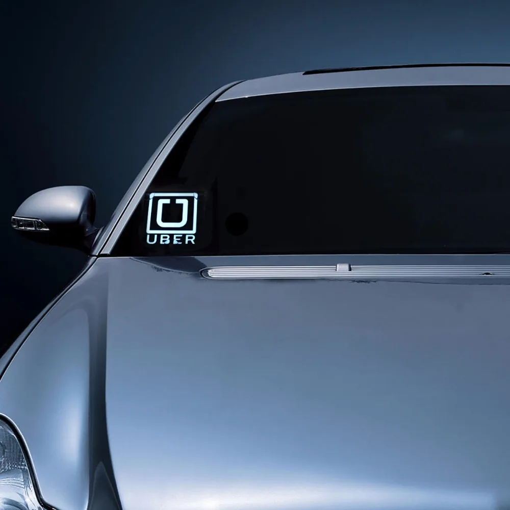 TRICOLOUR 2x Uber el flashing car sticker glow on can window with 5V USB Inverter #TQ407 | Автомобили и мотоциклы