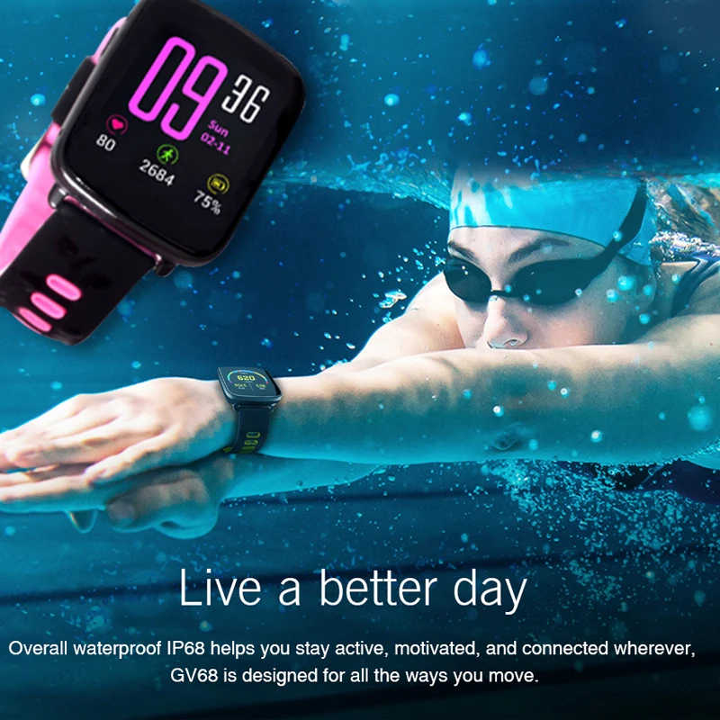 Gv68 Спорт Bluetooth Смарт часы в MTK2502 messaggio chiamata di promemoria telecomando Камера SmartWatch IP68 impermeabile