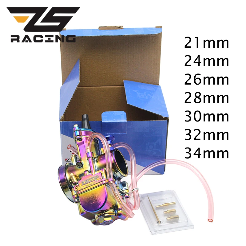 Карбюратор для мотоцикла ZS Racing цветной карбюратор PWK Keihin Carb с Power Jet Moto 90cc 250cc 21 24 26 28