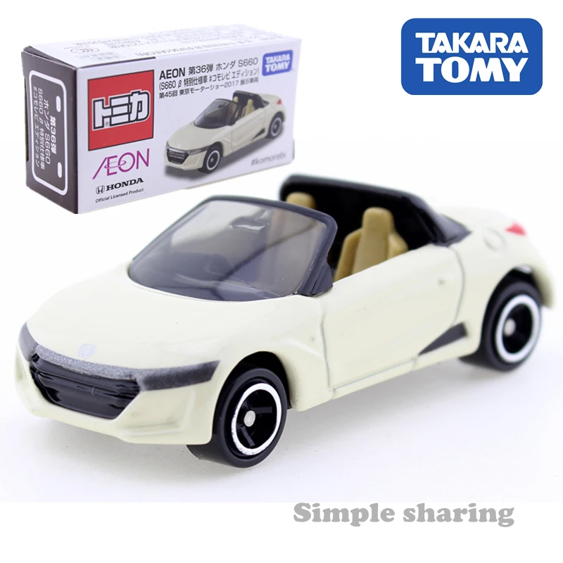 Takara Tomy Tomica AEON 36 Honda Civic S660 литая под давлением Миниатюрная модель