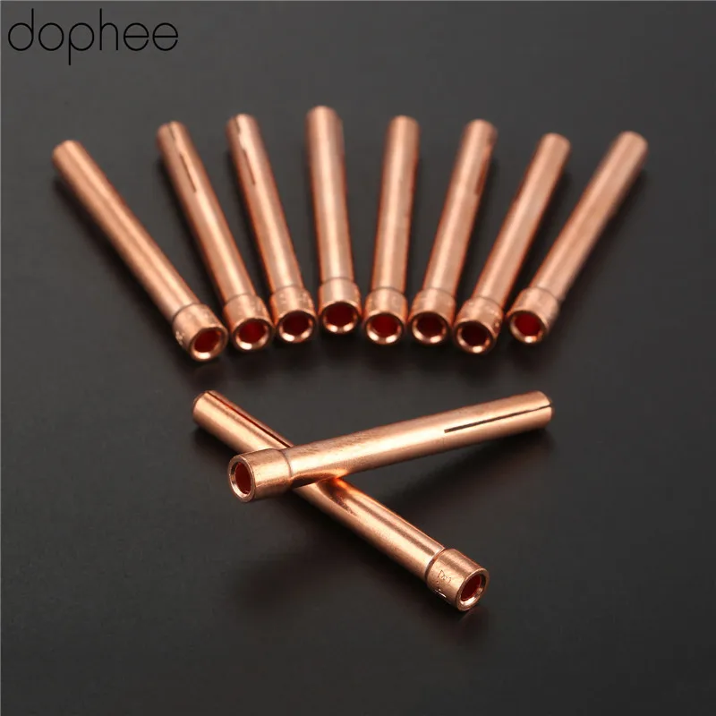 dophee 10pcs 3/32&quot 10N24 TIG Collet Tips For WP17 18 26 Welding Torch Series Miller Diamondback DB17 and DB26 Torches New |