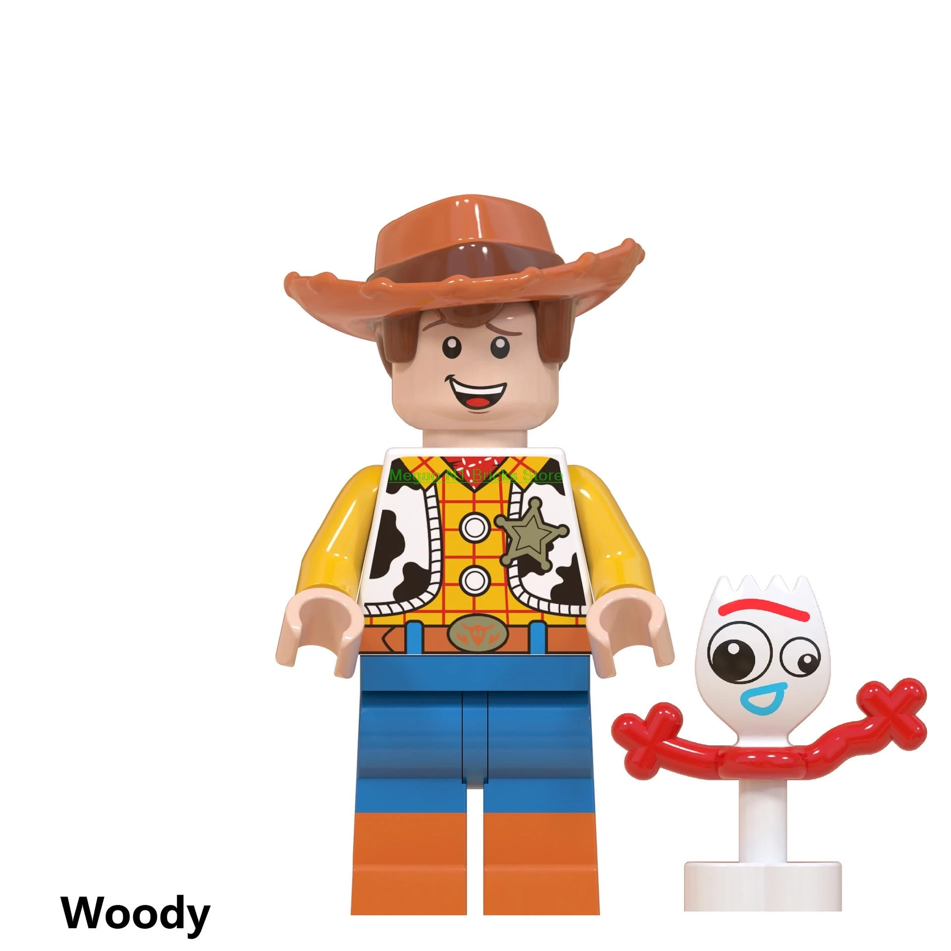 Игрушечные фигурки Buzz Lightyear деревянные Forky Gremlins Gizmo Stitch Jessie Alien строительные блоки