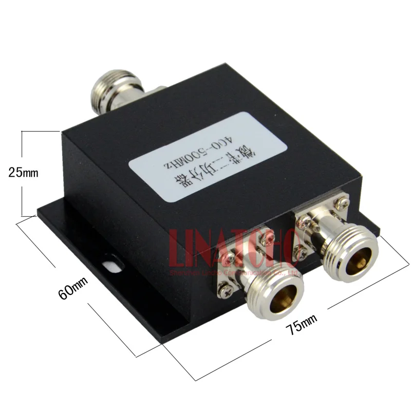 2 ways 450MHz RF power splitter 400-500MHz UHF band two-way radio divider CDMA signal repeater splitter