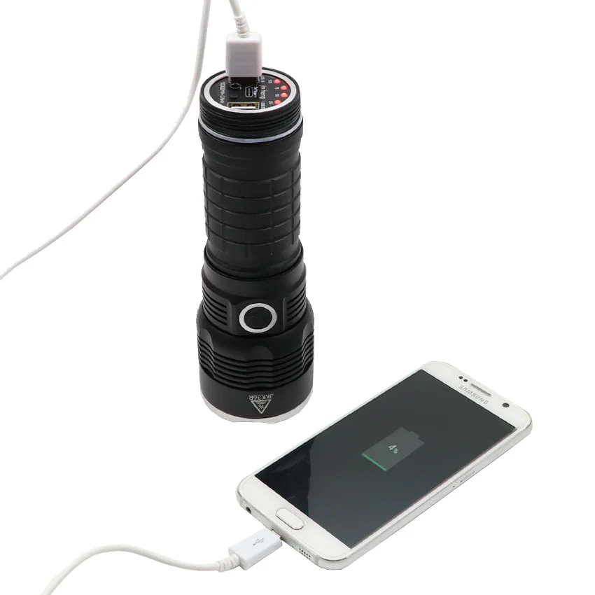 30 Вт Мощный 18650 фонарик XML2 XHP70 XHP70.2 светодиодный USB выходной фонарь, Мобильный Внешний аккумулятор для мобильных телефонов и смартфонов