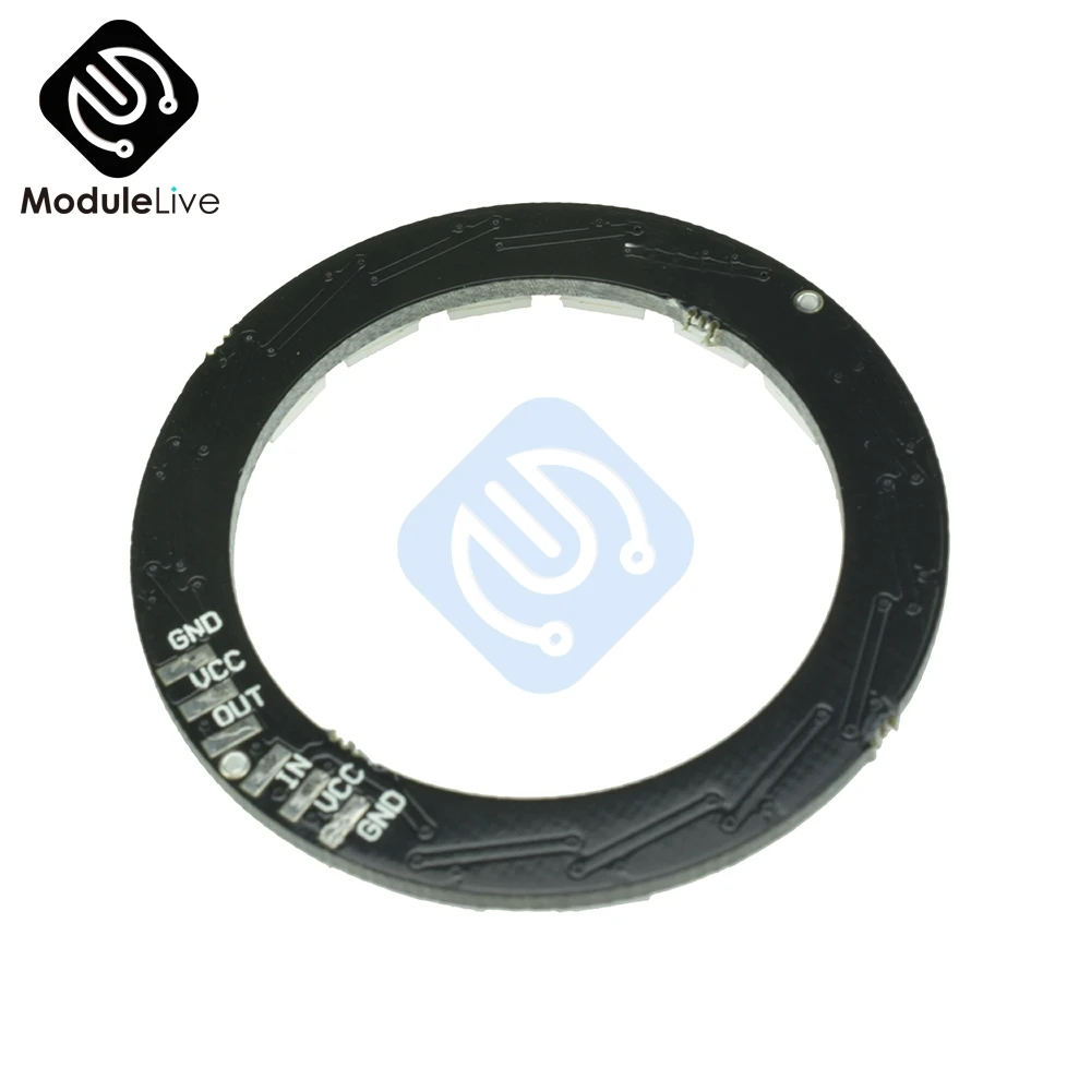 16-битная WS2812 5050 RGB светодиодная полноцветная встроенная подсветка круглая плата