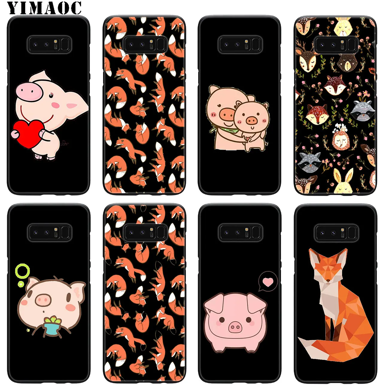 Мягкий силиконовый чехол YIMAOC Piggy cute pig Lovely foxes sly fox для Samsung Galaxy A6 Plus A9 A8 A7 2018 A3 A5 2016 2017