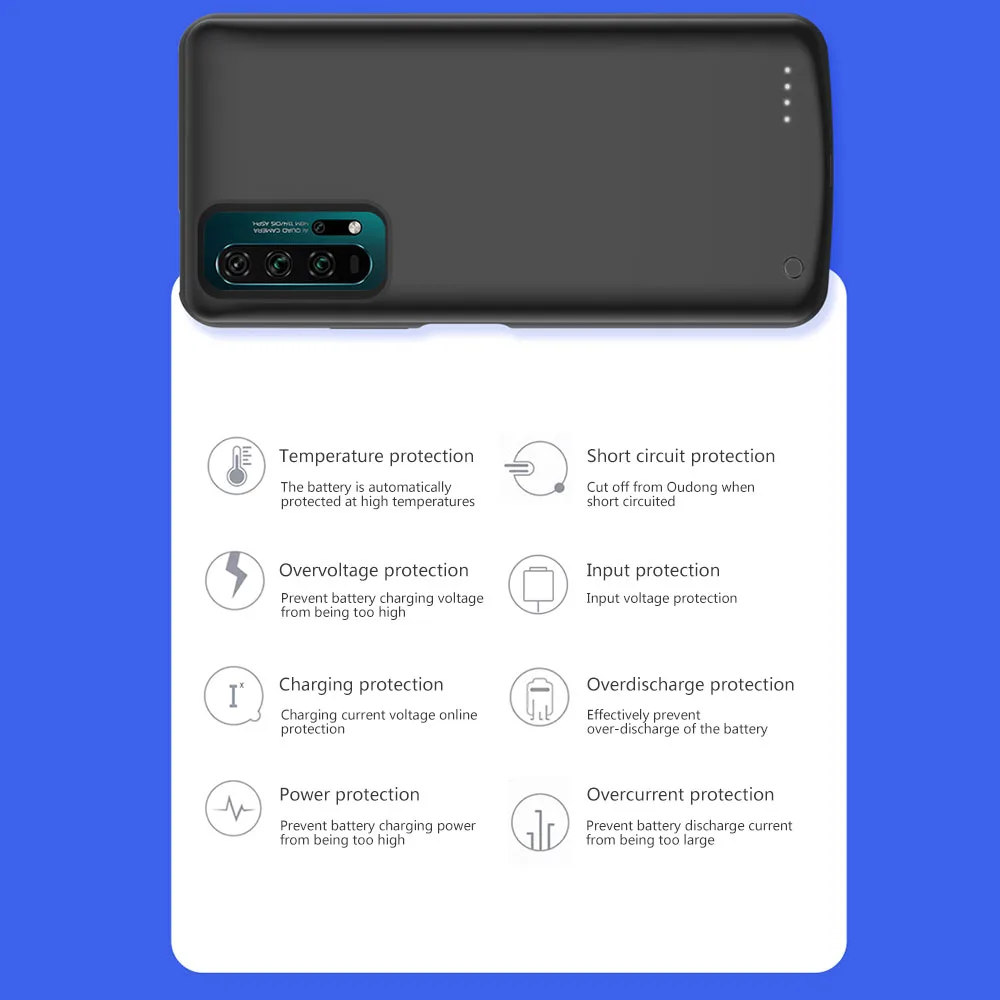 Чехол для huawei Honor 20 с зарядным устройством, 6500 мА/ч, перезаряжаемый резервный внешний аккумулятор, чехол для huawei Honor 20 Pro, тонкий чехол для аккумулятора