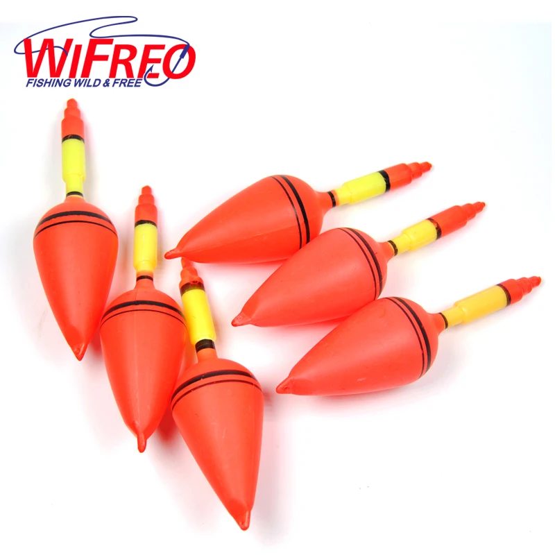 Wifreo 6 шт. около 50 г плавучесть большой живот пластиковая модель с отверстием