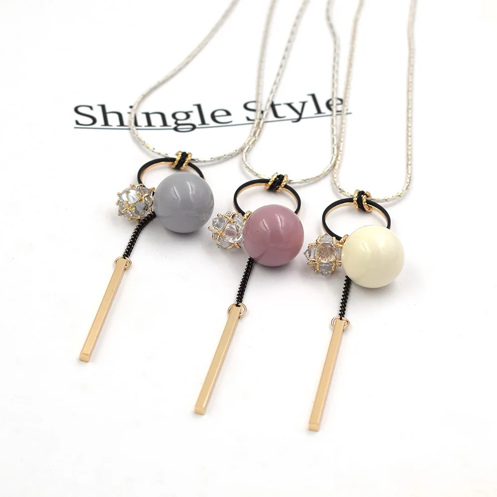 Высококачественное модное ожерелье в богемном стиле с большими кристаллами и