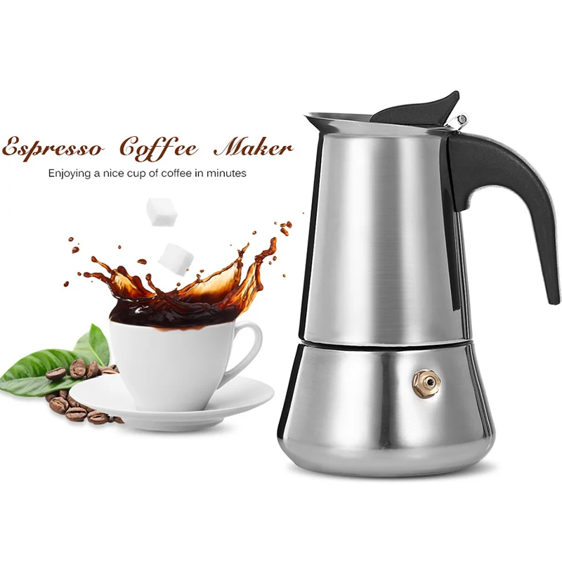 Кофеварка Moka из нержавеющей стали кофеварка для эспрессо латте Перколятор