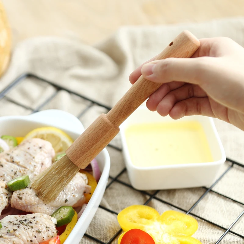 Натуральная буковая деревянная масляная кисть для выпечки Медовый крем Кисть для выпечки кухонная кисточка для смазывания гриля аксессуары Экологические кухонные инструменты