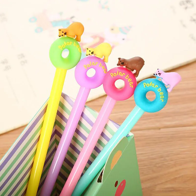 1pc random Гелевая ручка Kawaii креативная Милая Ручка Маленькая углеродная ручка на водной основе различные дополнительные офисные школьные принадлежности канцелярские принадлежности - Цвет: 1pc random