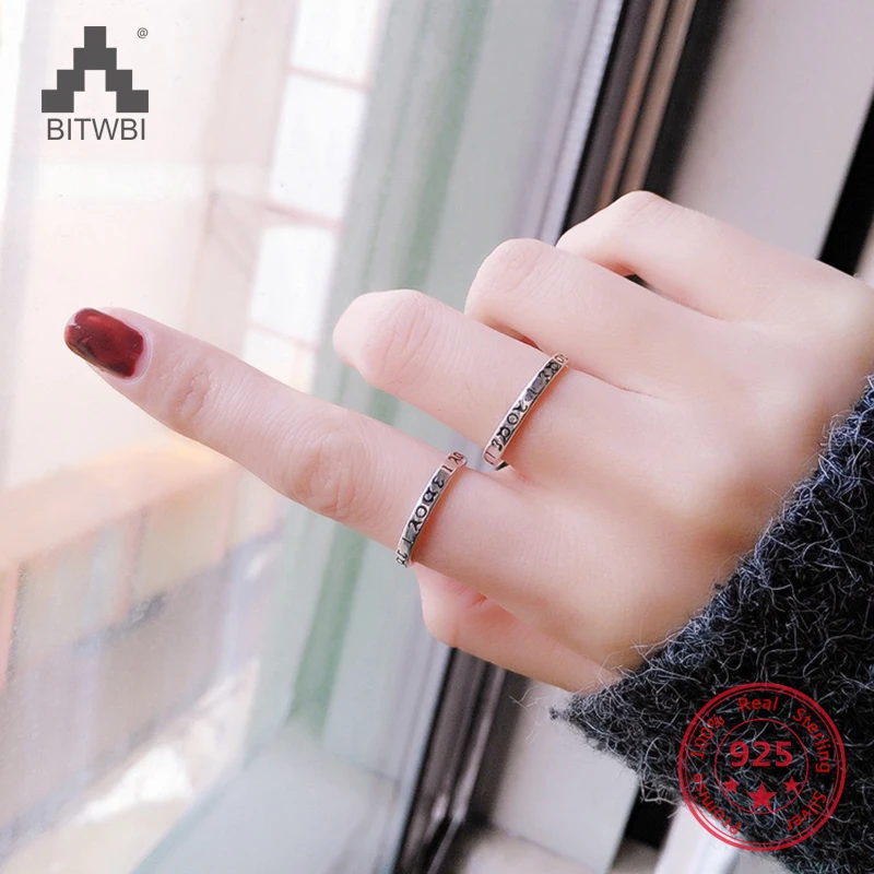 

100% S925 sterling silver retro ring temperament simple creative leaves exaggerated opening men and women ring