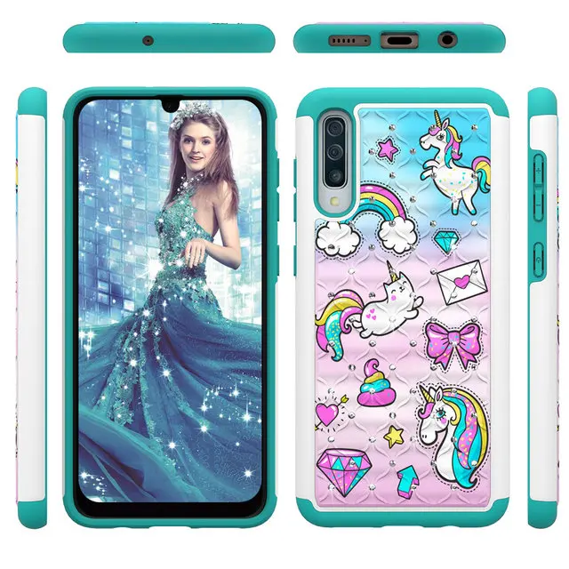 Для Coque samsung A50 чехол Galaxy A20 E A202 A205 A 20 50 30 Роскошная Блестящая Глянцевая задняя панель Etui для samsung Galaxy A30 A20 A20E чехол