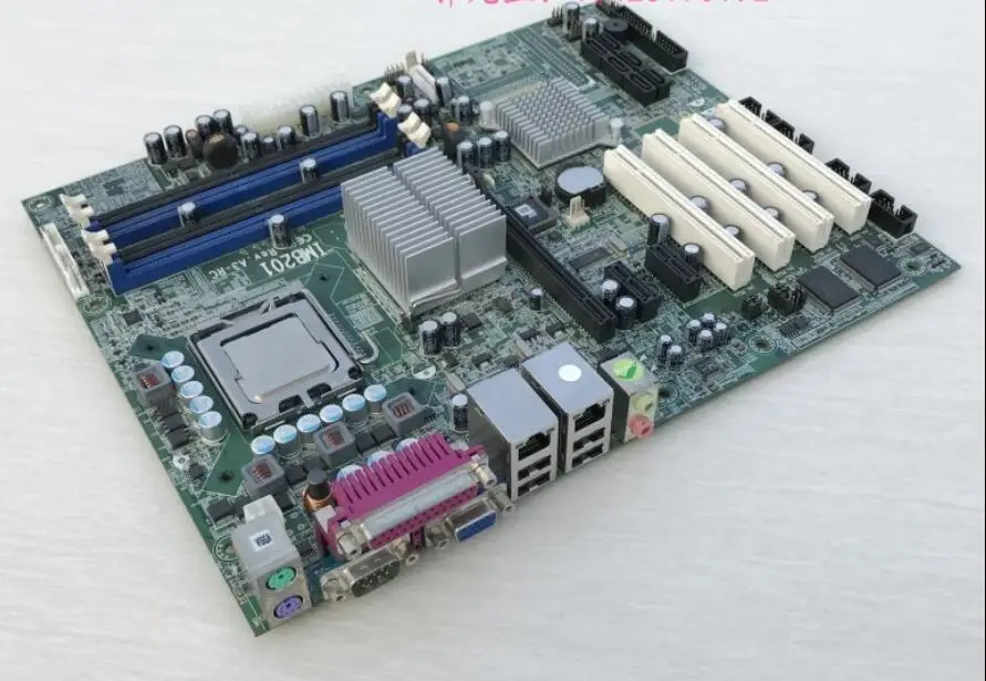 100% оригинальная материнская плата IPC IMB201 Rev.A3-RC ATX промышленная 4 * PCI 2 LAN 5 COM LGA775 цп с
