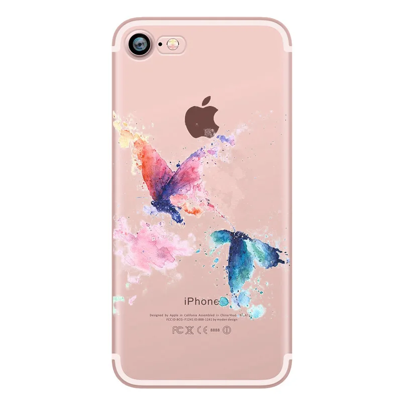Фламинго телефон чехлы для Coque iphone 8 плюс с Микки Маусом Минни Мышь мягкий чехол 7