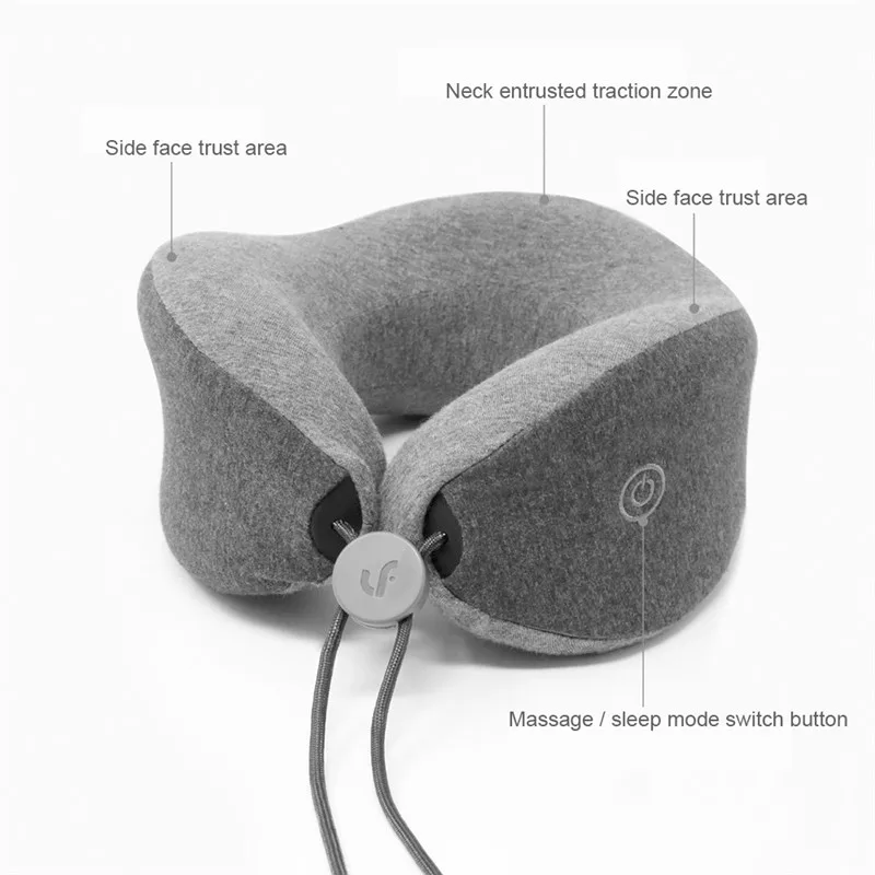 Оригинальная Массажная подушка для шеи Xiaomi Mijia LF, массажер для расслабления мышц, Подушка для сна для офиса, дома, путешествий