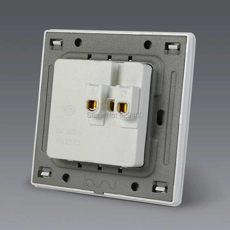 Настенная электрическая розетка COSWALL 7 отверстий белая панель с цветочным узором