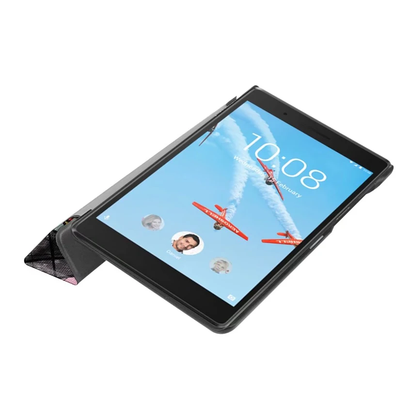 Чехол из искусственной кожи Tab 7 Essential 7304F 7304I 7304X цветной рисунок для Lenovo tab TB