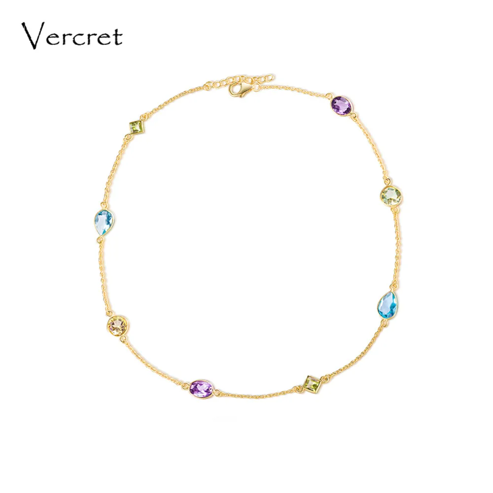 Ожерелье чокер из серебра 925 пробы с аметистом|gift necklace|gift giftsgift women |