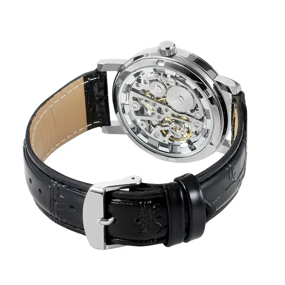 Forsining новинка 2019 мужские механические наручные часы автоматические с кожаным