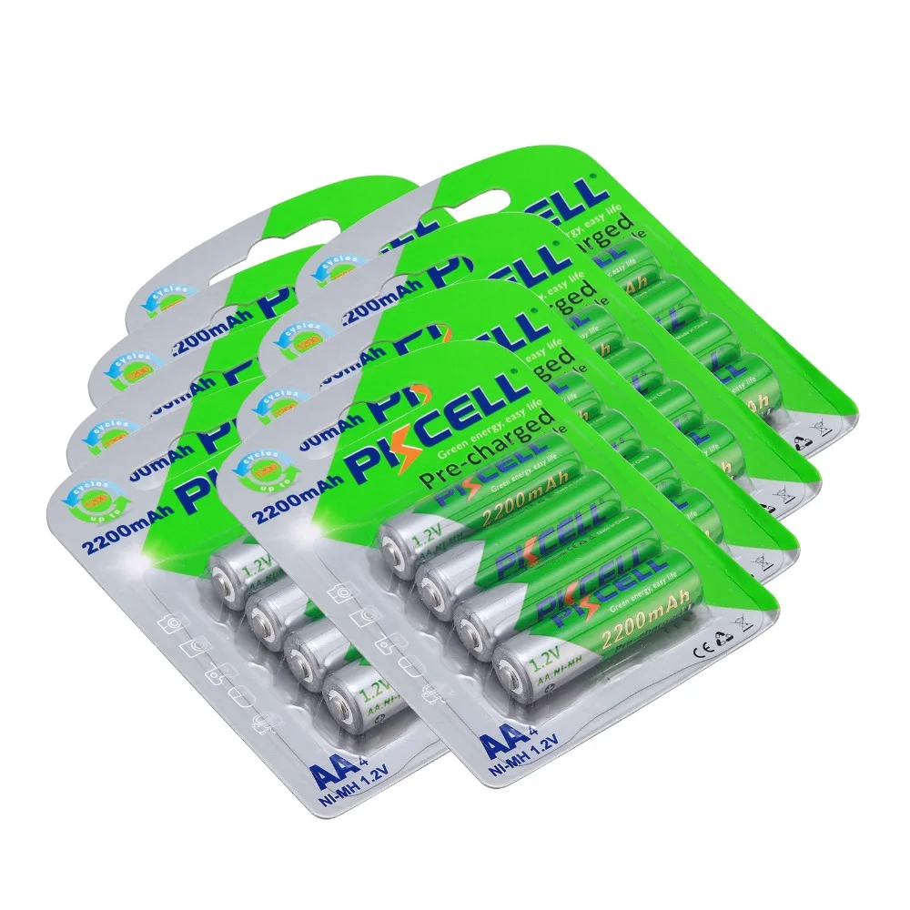 4 шт./карта PKCELL 1,2 в 2200 мАч ni-mh аккумуляторная батарея аа 2A NIMH батареи Baterias Bateria прочный низкий саморазряд