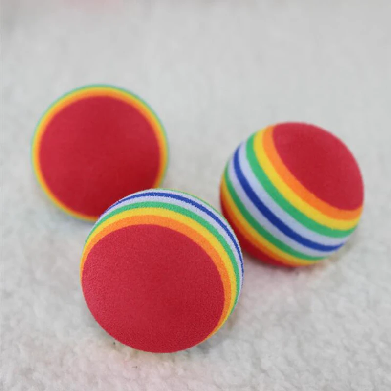 10 шт./лот интерактивная игрушка для кошек Rainbow Прямая поставка жевательный мячик