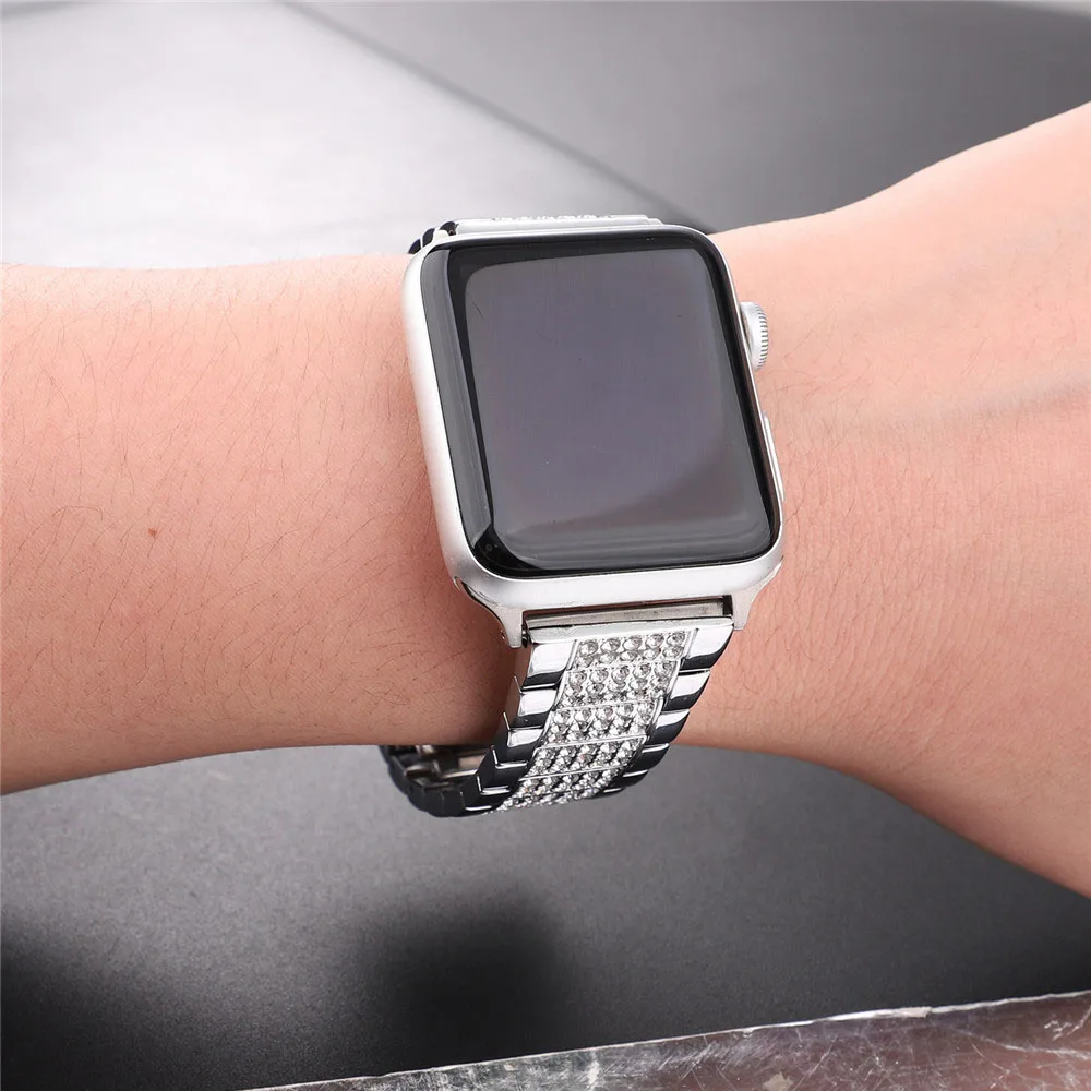 Браслет из нержавеющей стали для Apple Watch SE Band Series 6 5 4 3 2|Ремешки часов| |