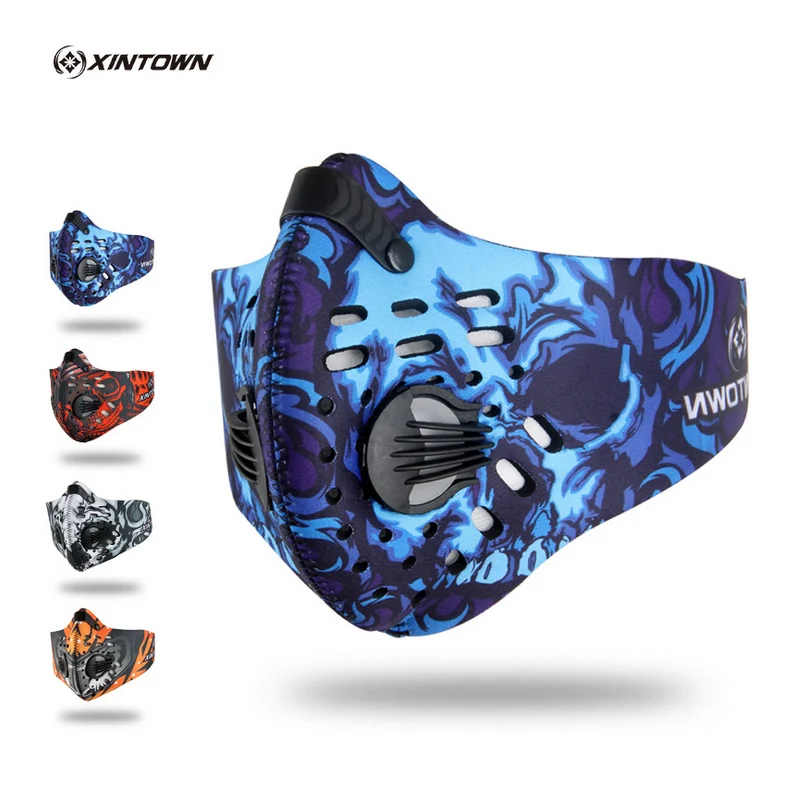 XINTOWN PM2.5 велосипедная маска ветрозащитная для езды дышащие углеродные фильтры