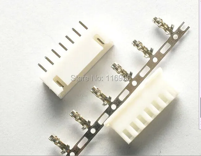 

Free shipping 60sets XH 7Pin (plug straight+shell+terminal) Xh2.54mm plug straight needle terminal