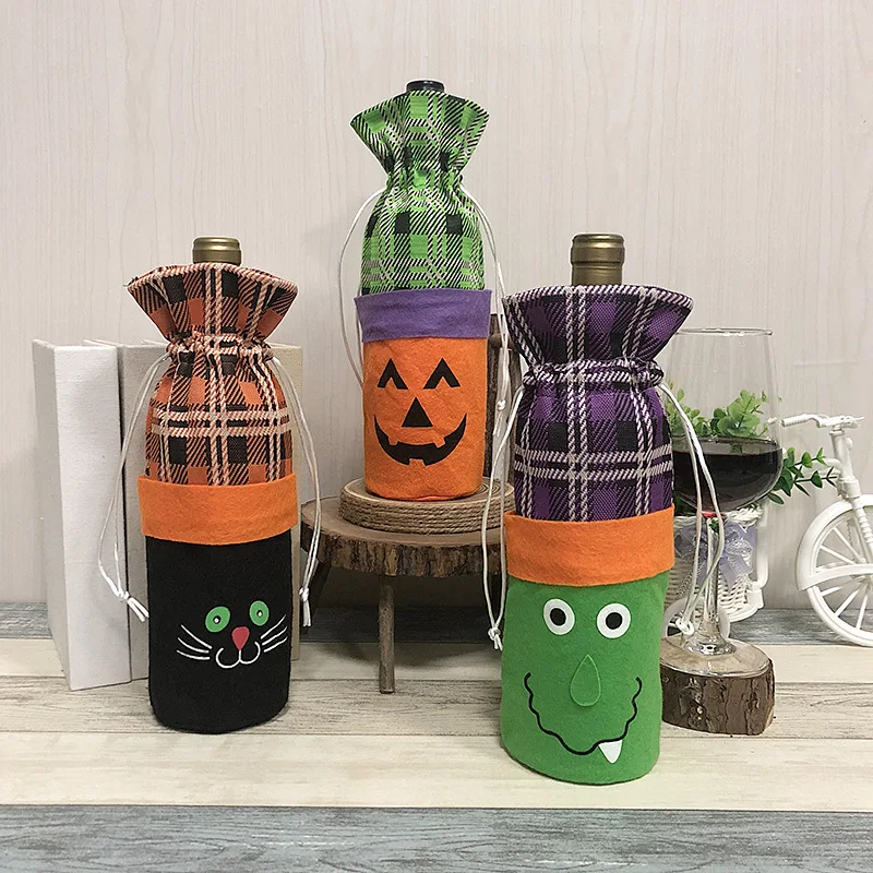 Хэллоуин украшения крышку бутылки вина Творческий ведьма тыквы на фестиваль