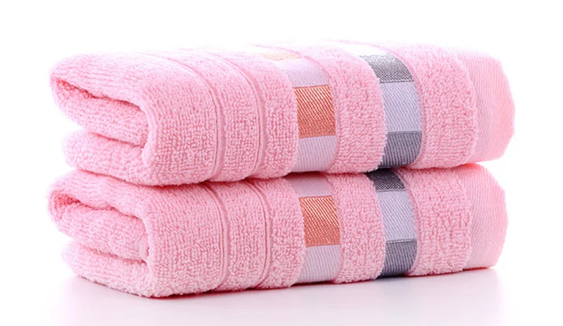Pink Hylidge 33*74 см детское полотенце для лица хлопковое детское полотенце махровые абсорбирующие мочалки банное полотенце Домашнее использование пользовательское полотенце с логотипом - Цвет: Pink