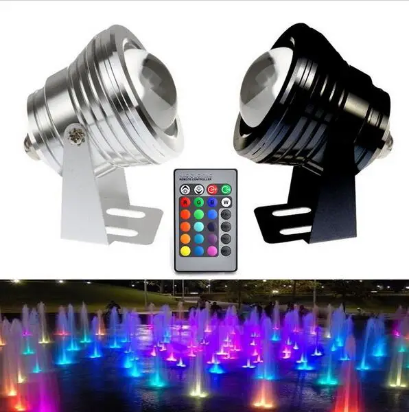 Светодиодный подводный светильник RGB 10 Вт 12 В цветов 1000 лм водонепроницаемый IP68