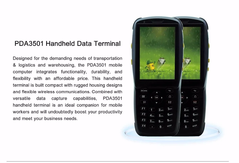 PDA3501 Ручной Смарт-КПК 1D/2D сканер штрих-кода с сенсорным экраном Bluetooth WIFI Поддержка