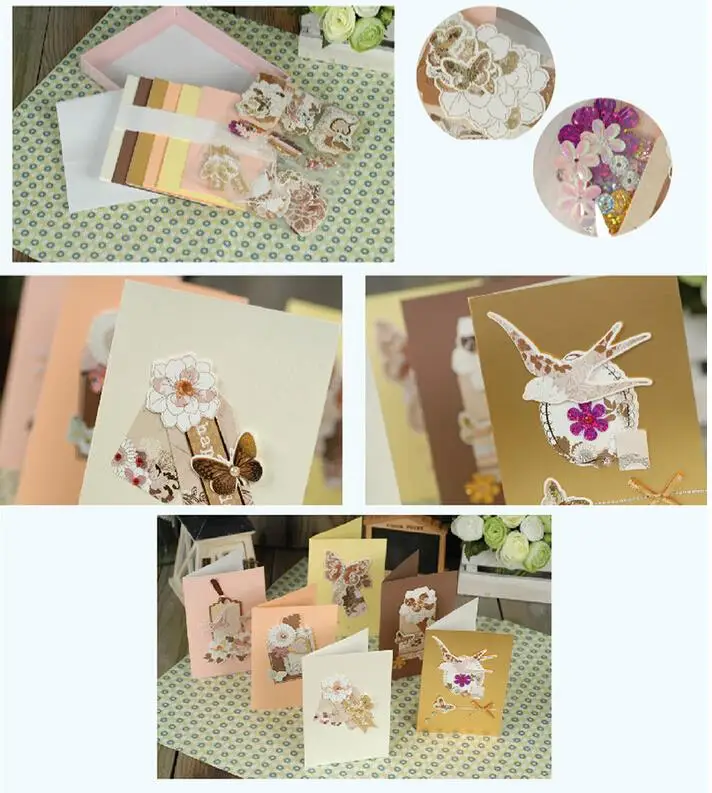 Eno открытка DIY 12 пустых открыток с конвертами Набор для изготовления на день