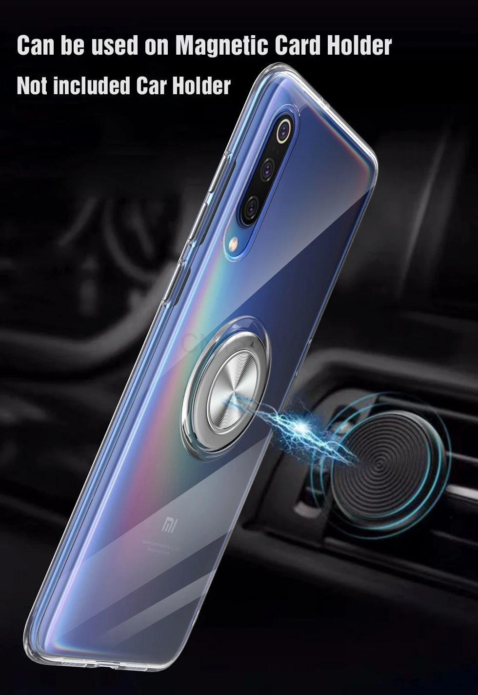 Прозрачный противоударный чехол для Xiaomi Mi 9, se, 8, 8 Lite, бронированный металлический чехол с кольцом и подставкой, задняя крышка Xiomi, Xiaomi Mi9, se, чехол 8 Lite