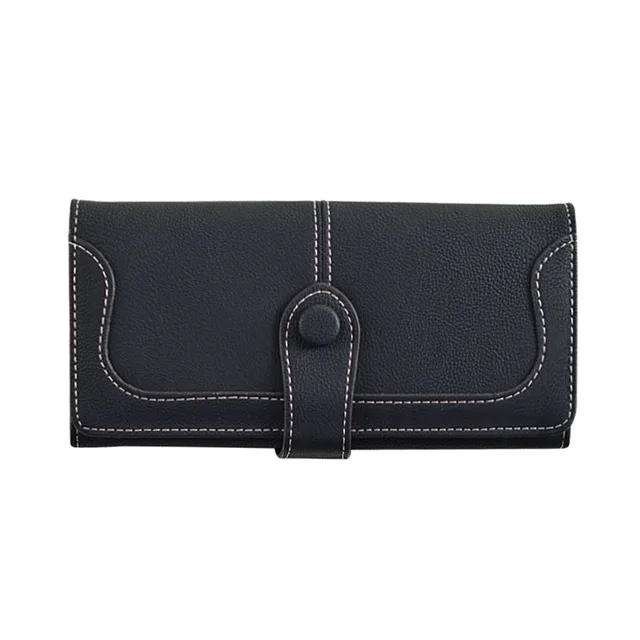 A-774-Black Женские кошельки, длинный кожаный кошелек на молнии для кредитных карт, женский большой кошелек, сумка для денег, сумочка, новинка - Цвет: A-774-Black