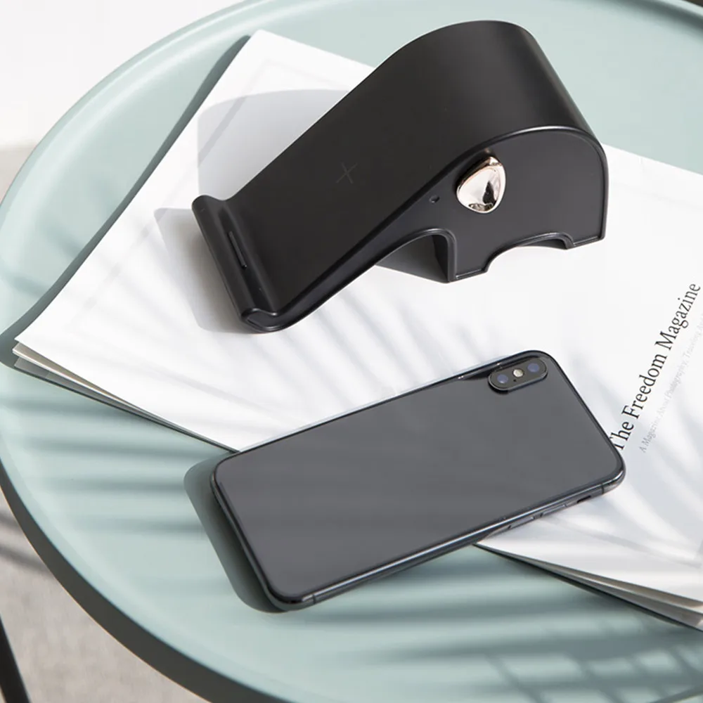 Qi Беспроводное зарядное устройство для iPhone X XS XR 8 Plus милый слон мобильный телефон зарядка для samsung S8 S9 S10 Xiaomi Mi 9 подставка держатель