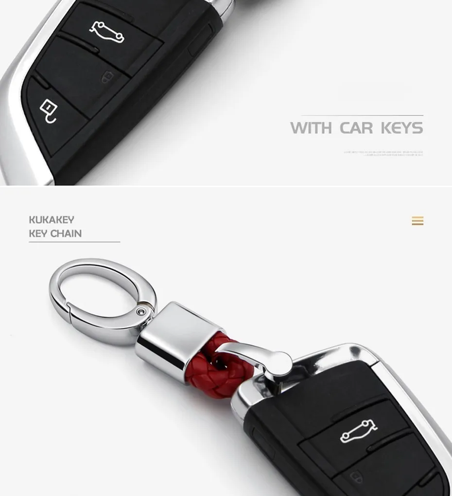 Fashoin металлический + Кожаный Автомобильный Брелок для ключей брелок BMW Hyundai Lexus Audi