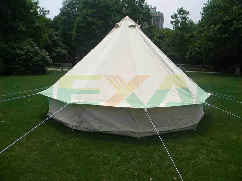 Бесплатная доставка! Водонепроницаемый 4 м колокол палатка хлопковая юрта холст