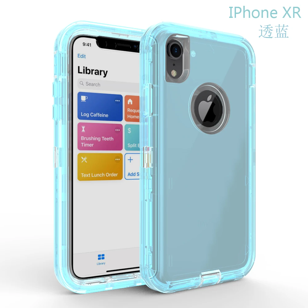 Для iPhone X Xs Max XR 7 8 6 6s Плюс Прозрачный Робот защитник Чехлы для samsung примечание 9 S8 S9